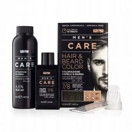 Kit Coloration Homme Cheveux et Barbe Blond foncé