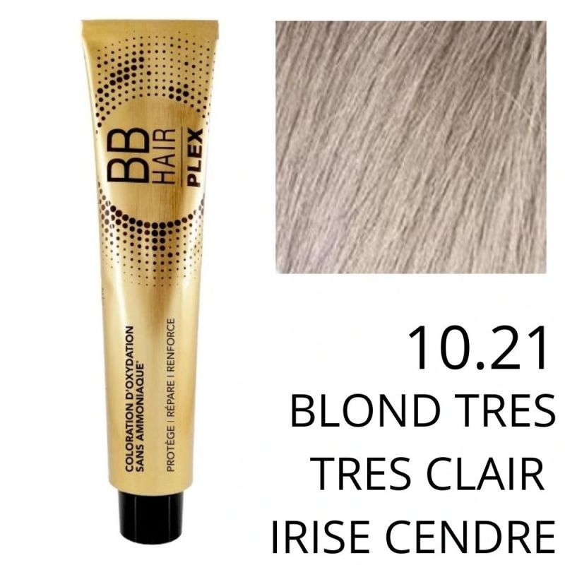 Coloration BBHAir Plex 10.21 Blond très très clair irisé cendré sans ammoniaque