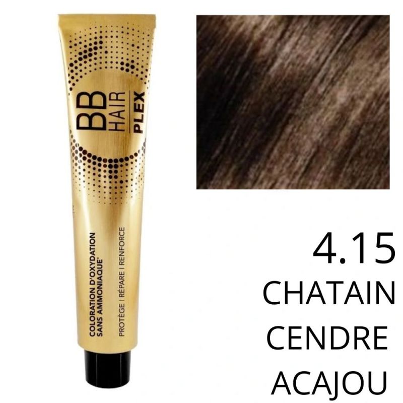 Coloration BBHAir Plex 4.15 Châtain cendré acajou
