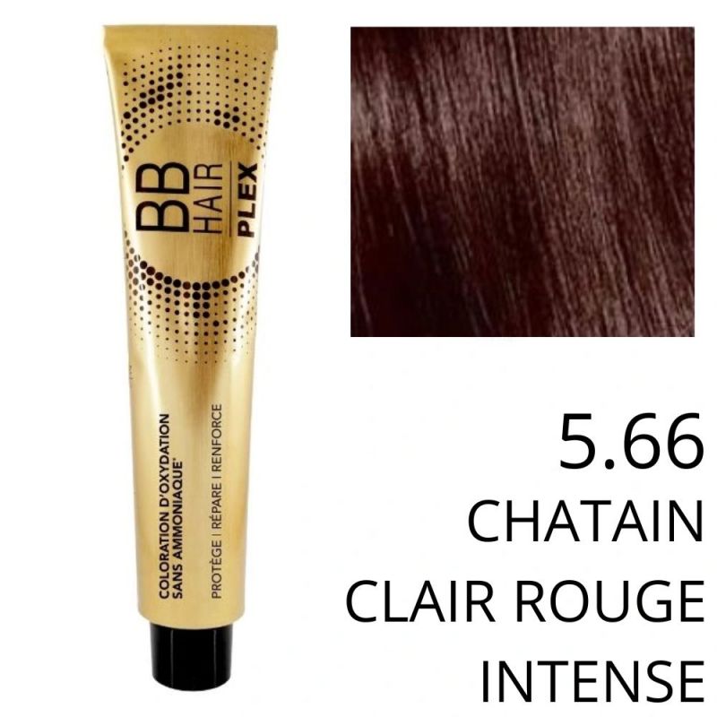 Coloration BBHAir Plex 5.66 Châtain clair rouge profond