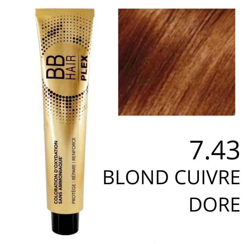 Coloration BBHAir Plex 7.43 Blond cuivré doré