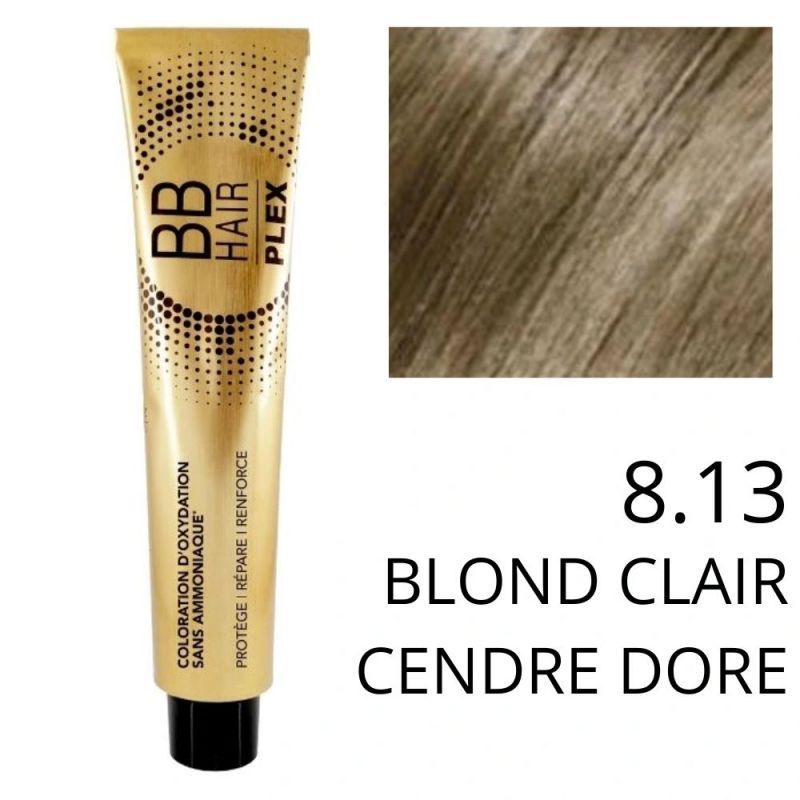 Coloration BBHAir Plex 8.13 Blond clair cendré doré
