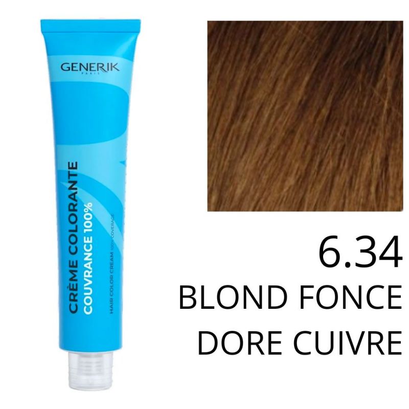 Coloration Generik 6,34 Blond foncé doré cuivré