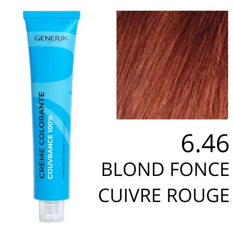 Coloration Generik 6,46 Blond foncé cuivré rouge