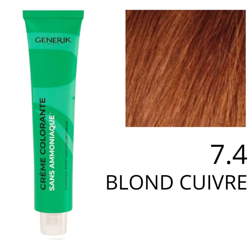 Coloration Generik sans ammoniaque 7,4Blond cuivré