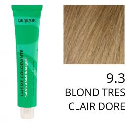 Coloration Generik sans ammoniaque 9,3Blond très clair doré