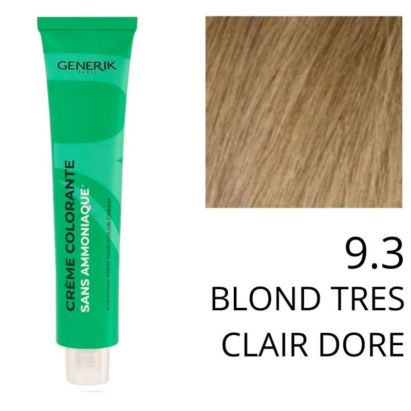 Coloration Generik sans ammoniaque 9,3Blond très clair doré