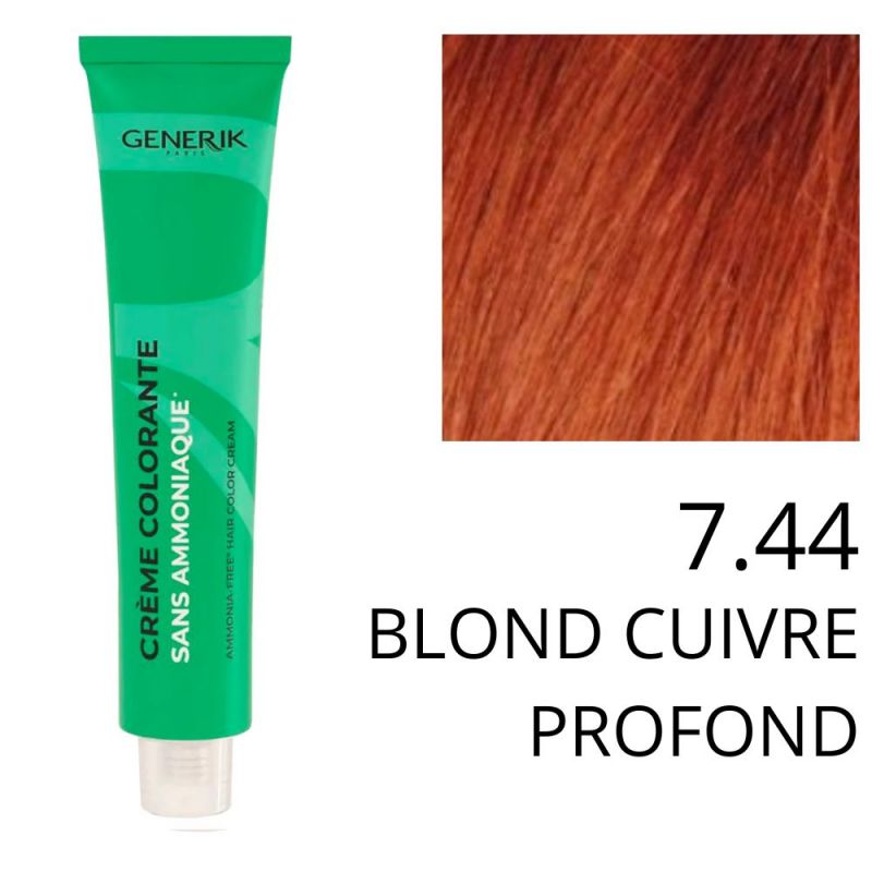 Coloration Generik sans ammoniaque 7,44Blond cuivré profond