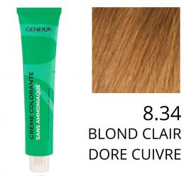 Coloration Generik sans ammoniaque 8,34Blond clair doré cuivré