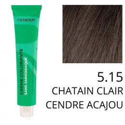 Coloration Generik sans ammoniaque 5,15 Châtain clair cendré acajou