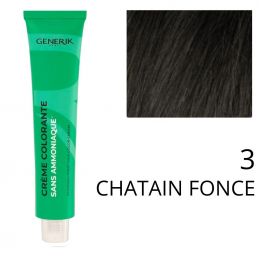 Coloration sans ammoniaque Generik 3 Chatain foncé 180ml