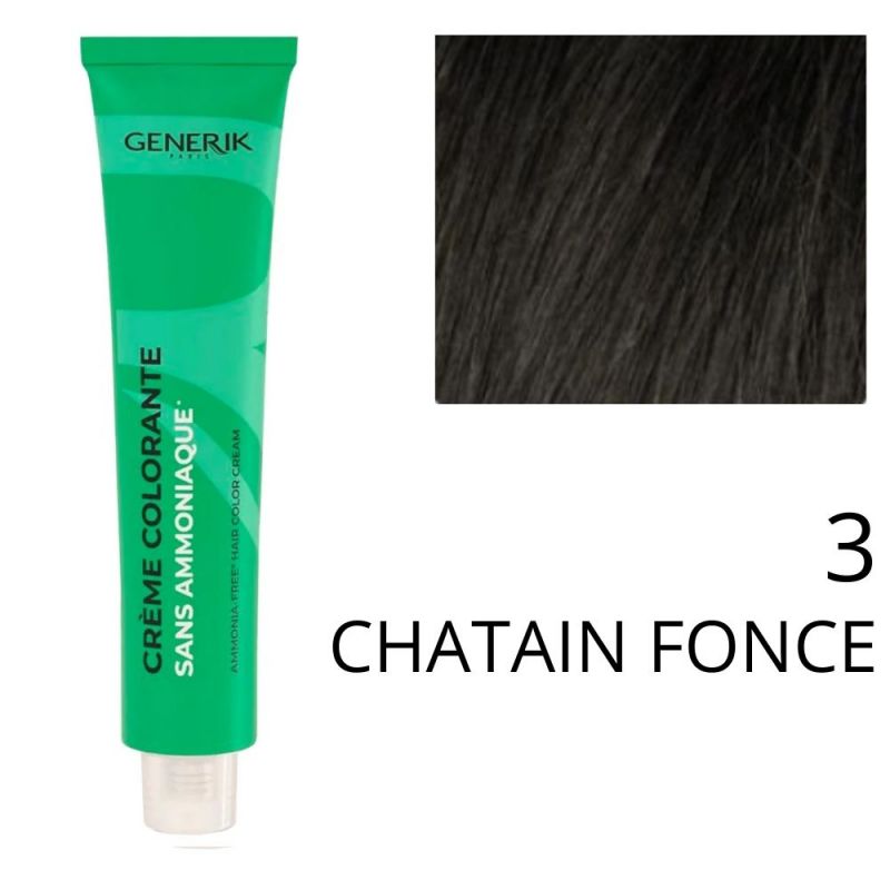 Coloration sans ammoniaque Generik 3 Chatain foncé 180ml