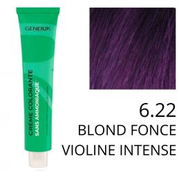 Coloration Generik sans ammoniaque 6,22 Blond foncé violine intense