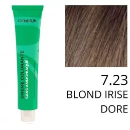 Coloration Generik sans ammoniaque 7,23Blond irisé doré