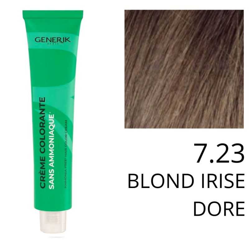 Coloration Generik sans ammoniaque 7,23Blond irisé doré