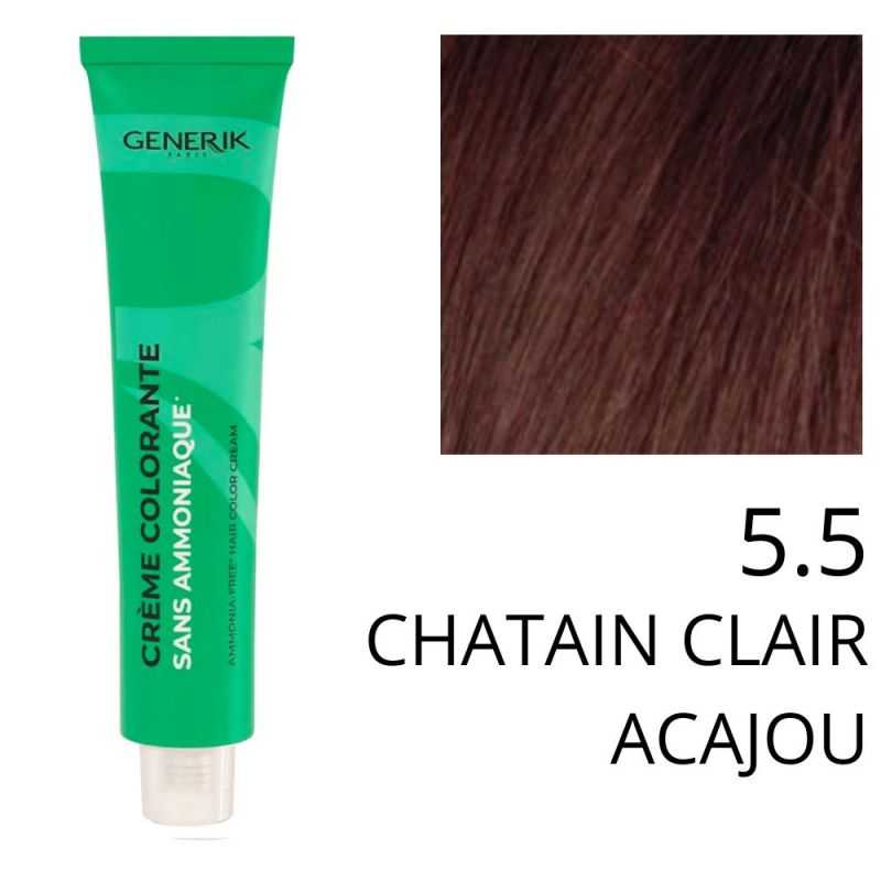 Coloration Generik sans ammoniaque 5,5Chatain clair acajou
