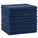10 x Serviette coiffure microfibre bleu royal