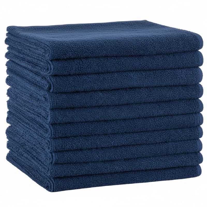 10 x Serviette coiffure microfibre bleu royal 10 x Serviette coiffure microfibre bleu royal