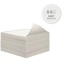 30 Serviettes jetables blanches 80x45 soft coiffure esthétique