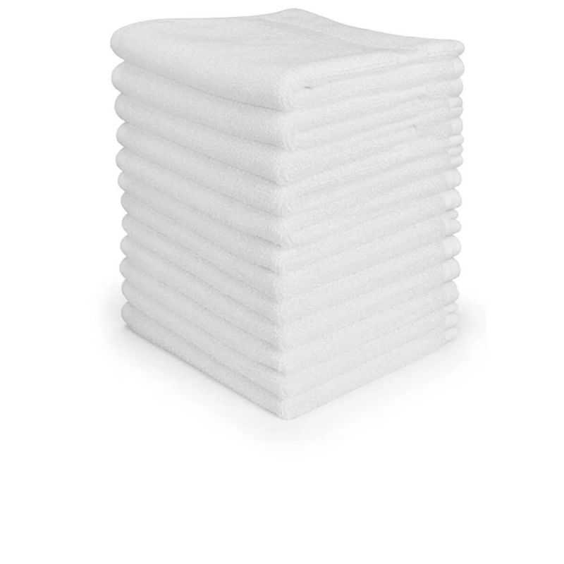 Serviette Barbier et esthétique 100% Coton blanc - Lot de 12 - 30x50 Serviette Barbier et esthétique 100% Coton blanc - Lot de 12 - 30x50