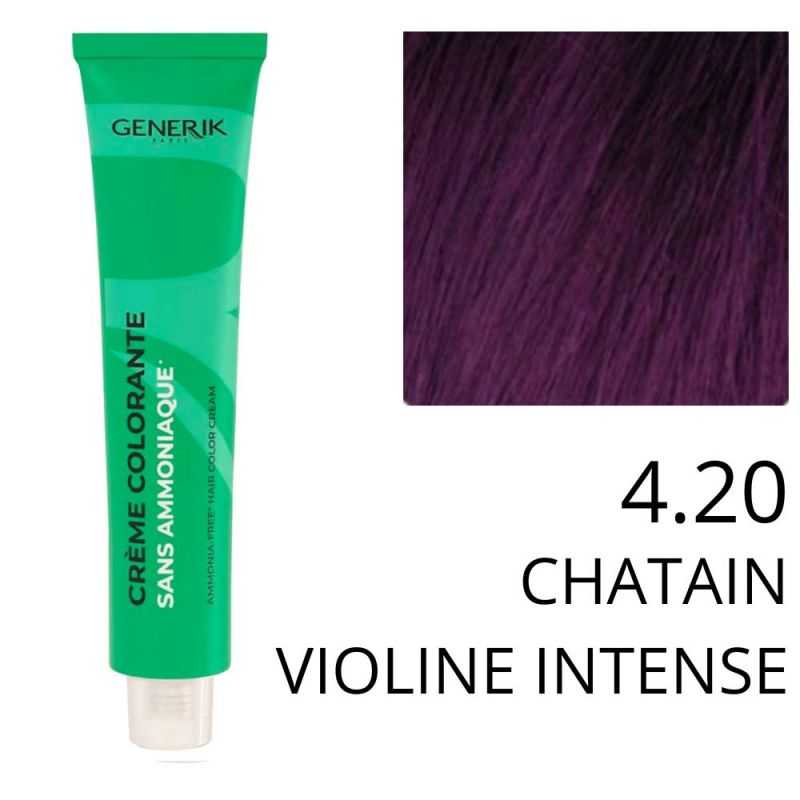Coloration Generik sans ammoniaque 4,20Chatain violine intense