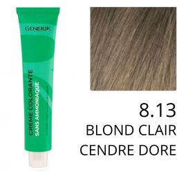 Coloration Generik sans ammoniaque 8,13Blond clair cendré doré