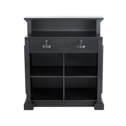 Comptoir caisse professionnel EARL en bois noir pour espace récept