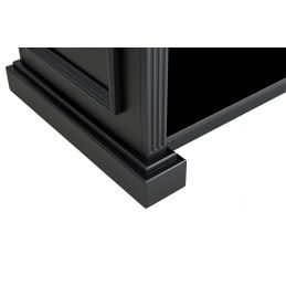 Comptoir de réception EARL bois vernis noir avec rangement intégré