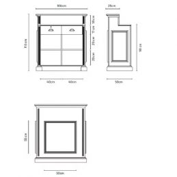 Comptoir d’accueil design vintage EARL pour poste caisse professionnel