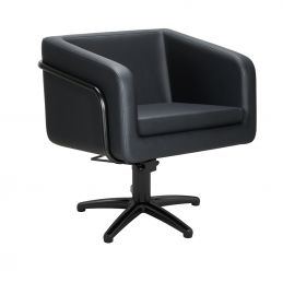 Fauteuil coiffure professionnel Egan avec pied étoile inox noire