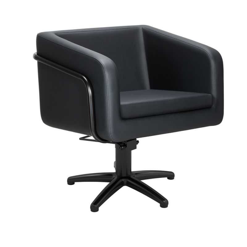 Fauteuil coiffure professionnel Egan avec pied étoile inox noire