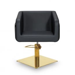 Fauteuil de coiffure professionnel Egan pied carré inox doré Fauteuil de coiffure professionnel Egan pied carré inox doré