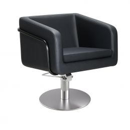 Fauteuil coiffure professionnel Egan avec pied rond inox