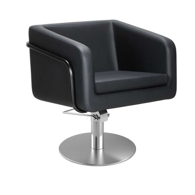 Fauteuil coiffure professionnel Egan avec pied rond inox