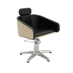 Fauteuil de coiffure Alya base étoile inox confort ergonomique