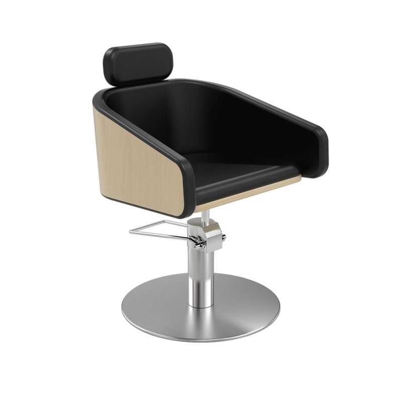 Fauteuil de coiffure Alya base ronde inox ergonomique Fauteuil de coiffure Alya base ronde inox ergonomique