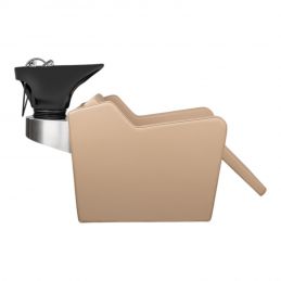 Bac à shampoing Yannik beige avec réglages électriques et vasque noire pour usage intensif Bac à shampoing Yannik beige avec réglages électriques et vasque noire pour usage intensif