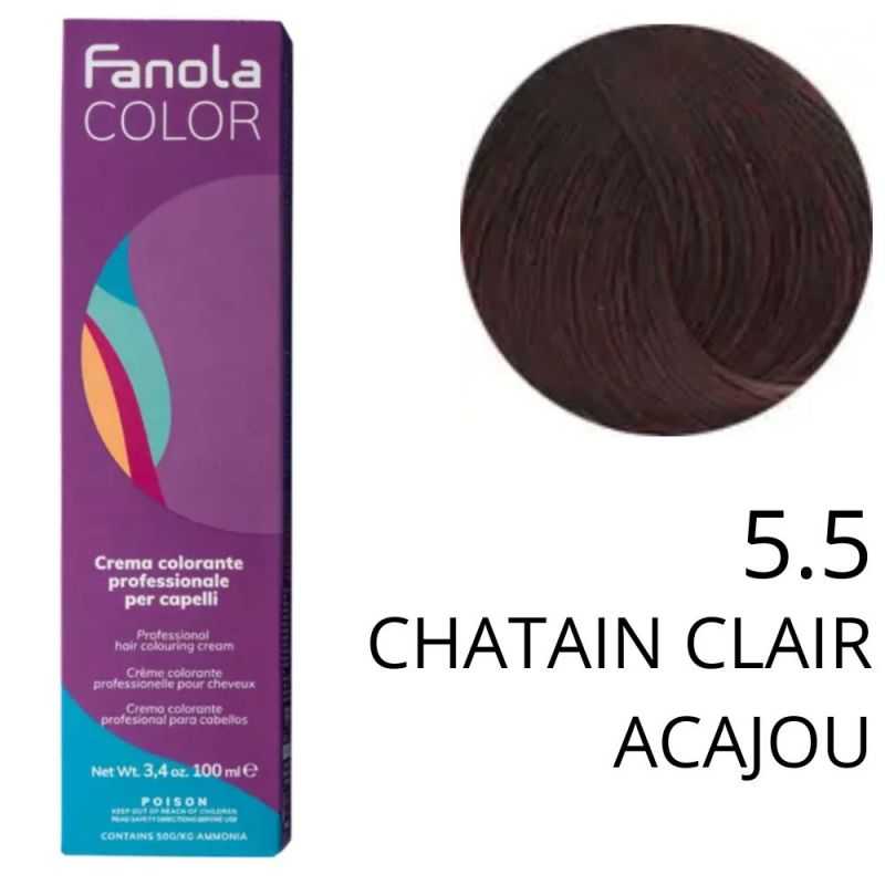 Coloration Fanola 5.5 Chatain clair acajou