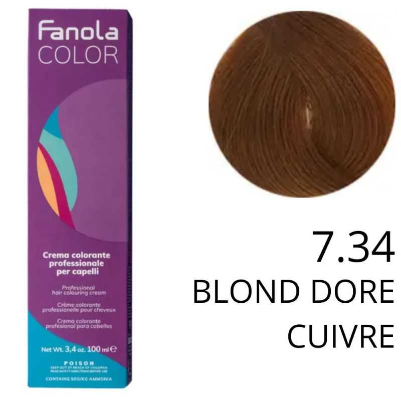 Coloration Fanola 7.34 Blond doré cuivré