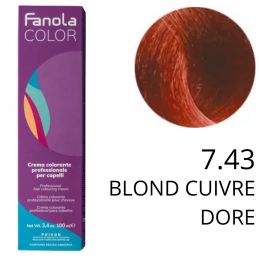 Coloration Fanola 7.43 Blond cuivré doré