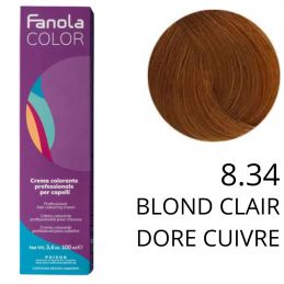 Coloration Fanola 8.34 Blond clair doré cuivré