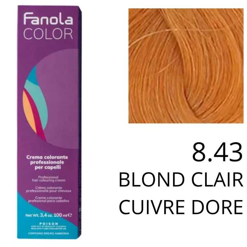 Coloration Fanola 8.43 Blond clair cuivré doré