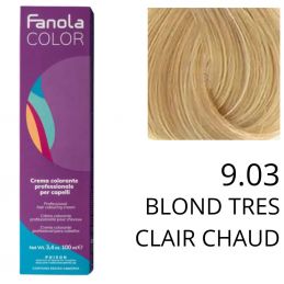 Coloration Fanola 9.03 Blond très clair chaud