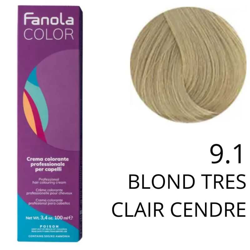 Coloration Fanola 9.1 Blond très clair cendré