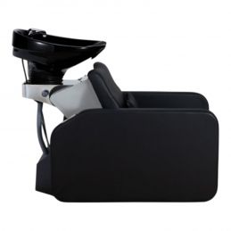 Bac à lavage Charls ergonomique 2 moteurs avec céramique inclinable et vasque noire