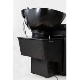 Bac de lavage électrique Hera vasque noire pour salon de coiffure – ergonomie et confort professionnel
