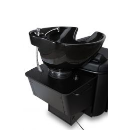 Bac de lavage électrique Hera vasque noire pour salon de coiffure – ergonomie et confort professionnel