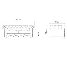 Canapé d’attente Dock noir salon coiffure design confortable