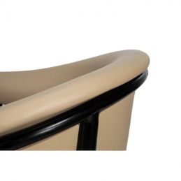 Fauteuil de coiffure Lyra beige base ronde Ø50 cm