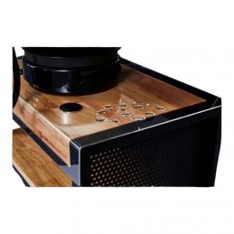 Bac de lavage professionnel Basil vasque noire accoudoirs bois Bac de lavage professionnel Basil vasque noire accoudoirs bois